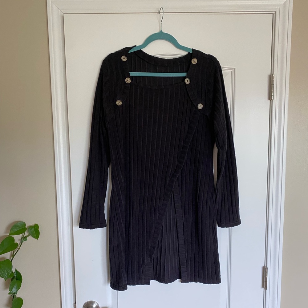 SHEIN Black Sweater w/ Slit